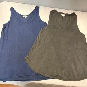 Dylan Blue & Gray‎ Tank Tops Bundle XS V-Neck & Scoop Neck Polyester Spandex